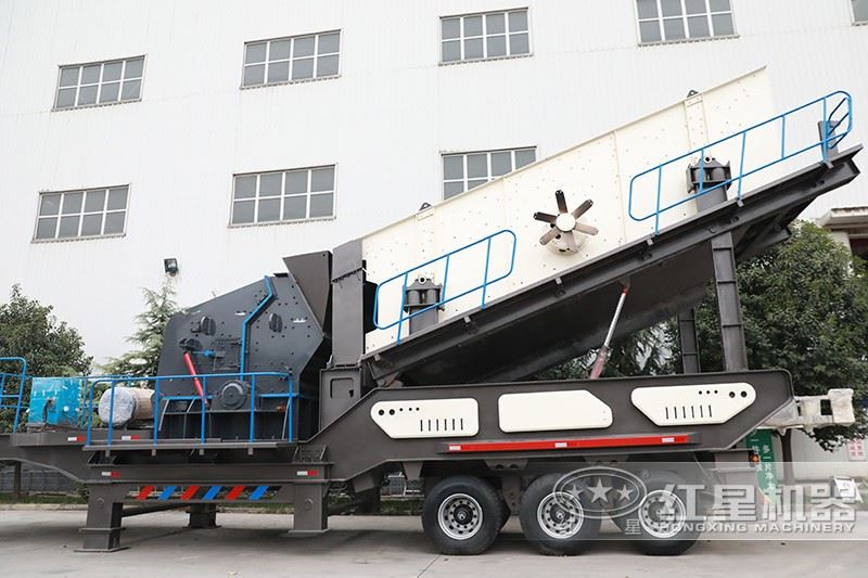 移动式建筑垃圾破碎机破碎筛分一体化作业模式
